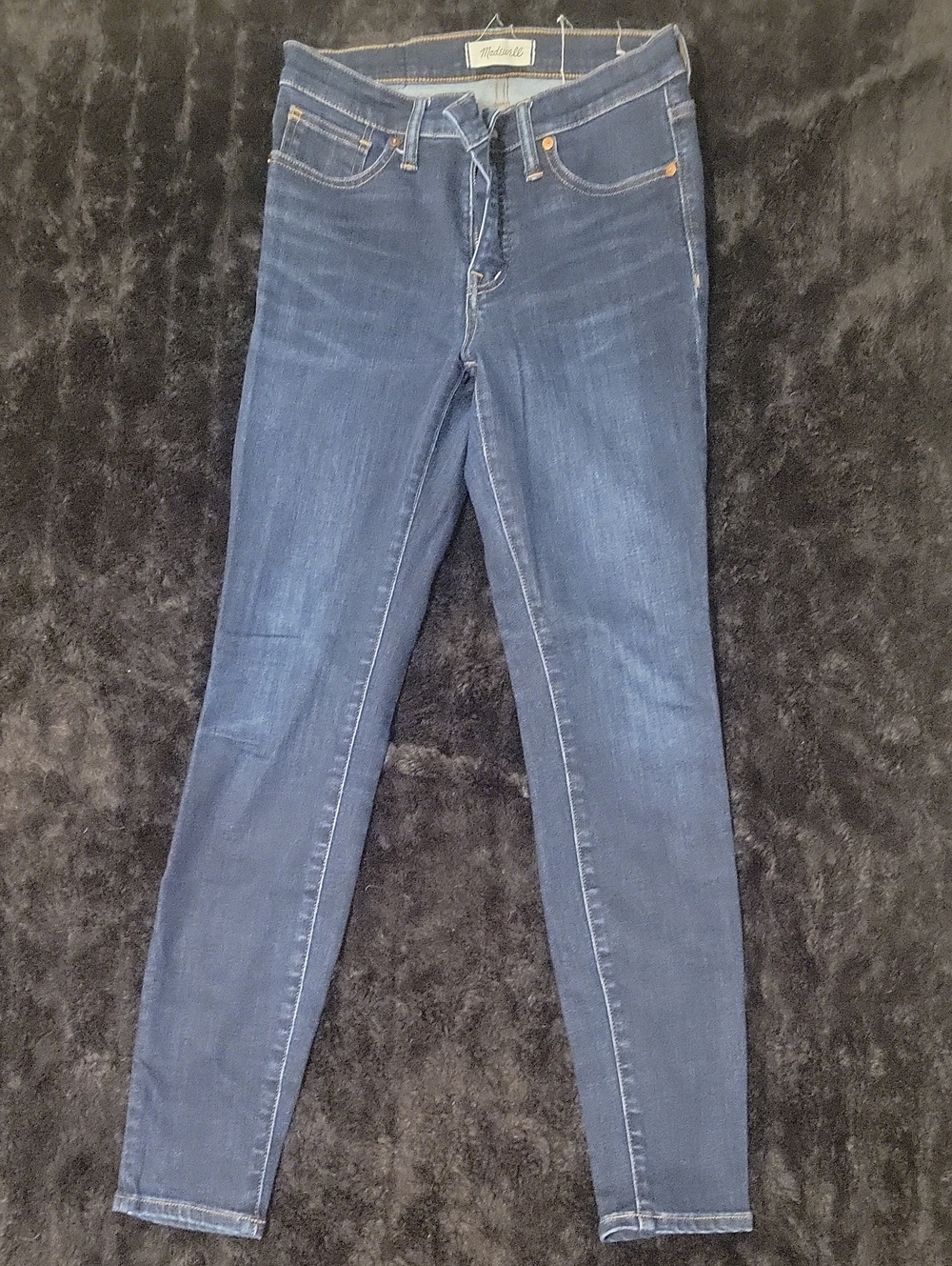 Madewell Indigo Skinny Jeans with Subtle Fade